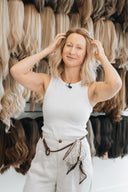 Glueless Human Hair Wigs worn without glue tape or adhesive