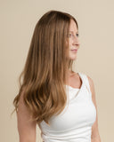 GL3705 20" Echthaar-Spitzentopper, dunkelblond