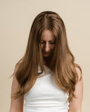 GL3705 20" Echthaar-Spitzentopper, dunkelblond