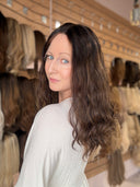 Milan Wavy 18" – Brunette Human Hair Wig, Image 2