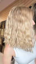 Virgin Light Blonde Curly Hair 16"