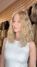 Virgin Light Blonde Curly Hair 16"