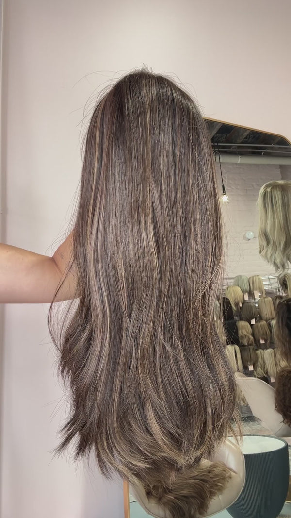 Chantal 16″ | Brunette Human Hair Wig