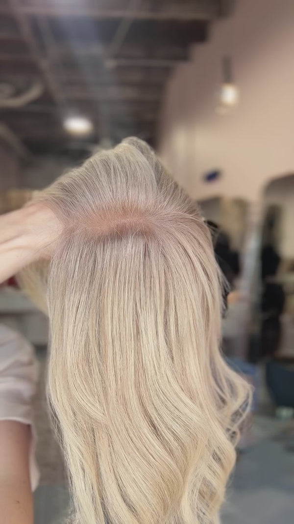 Lulu 12″ | Blonde Human Hair Lace Topper