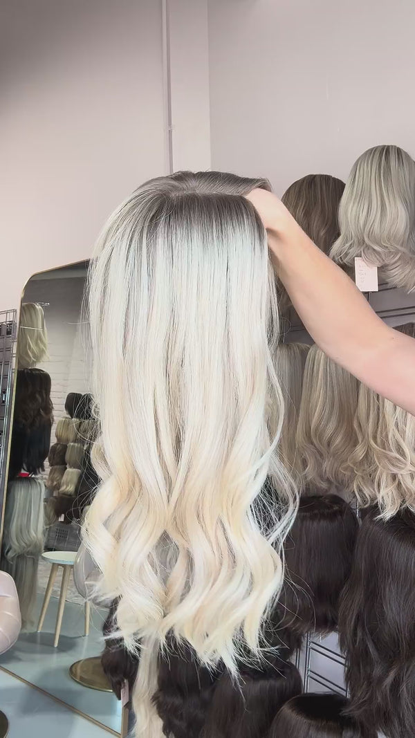 Minx 18" | Blonde Human Hair Silk Topper